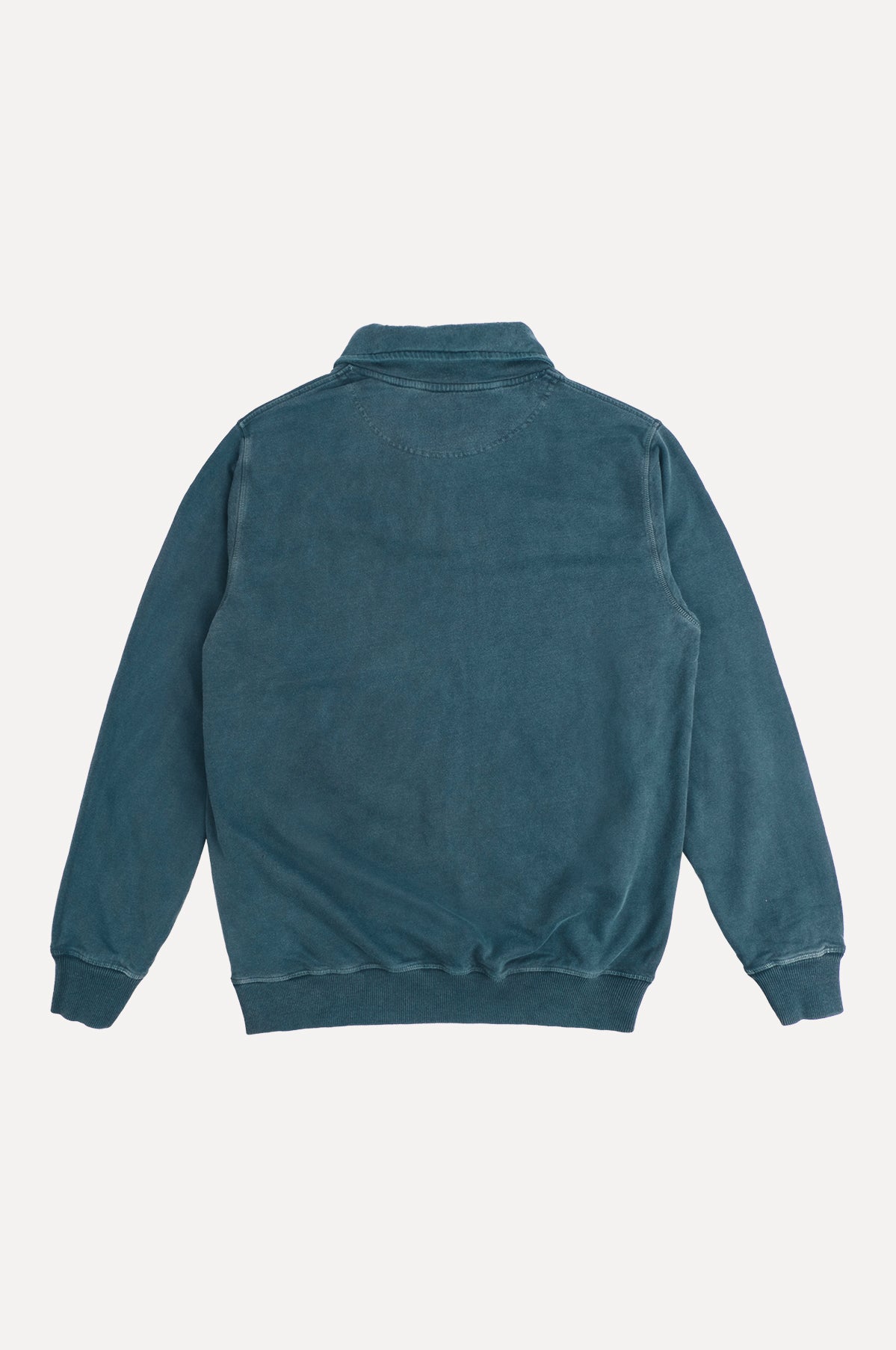 Sauce Pigment Dyed Quarter Zip Sweatshirt Elm Green