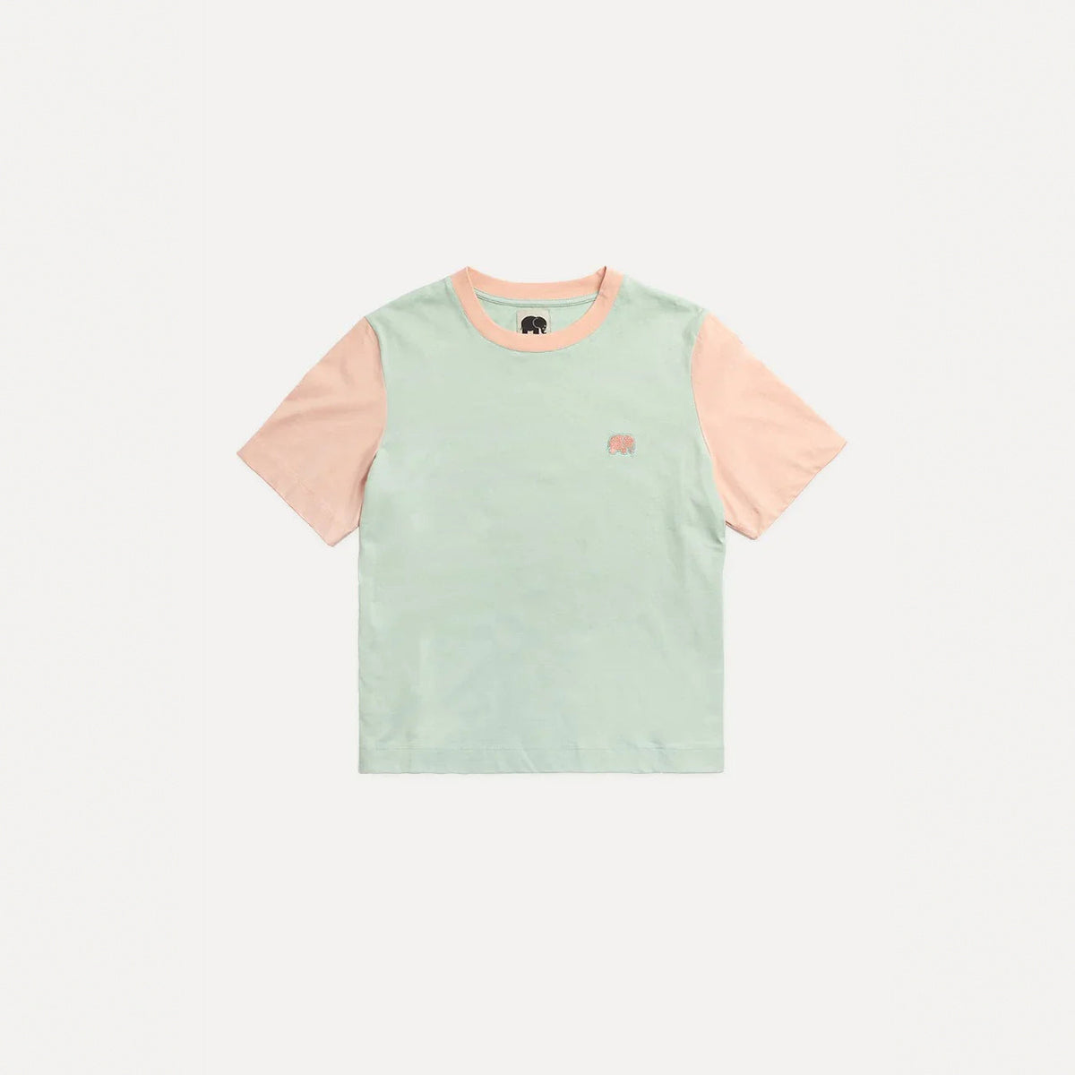 Women's Color Block T-Shirt Mint Green