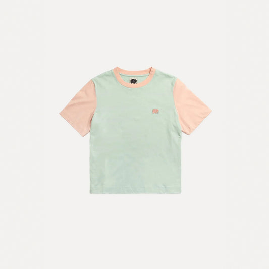 Women's Color Block T-Shirt Mint Green