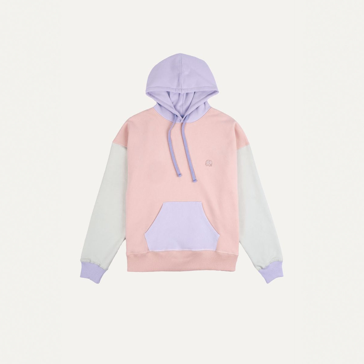 Women's Oversized Color Block Hoodie Pink